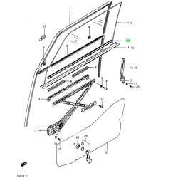 Joints lèche vitre intérieur porte (paire) - Samurai